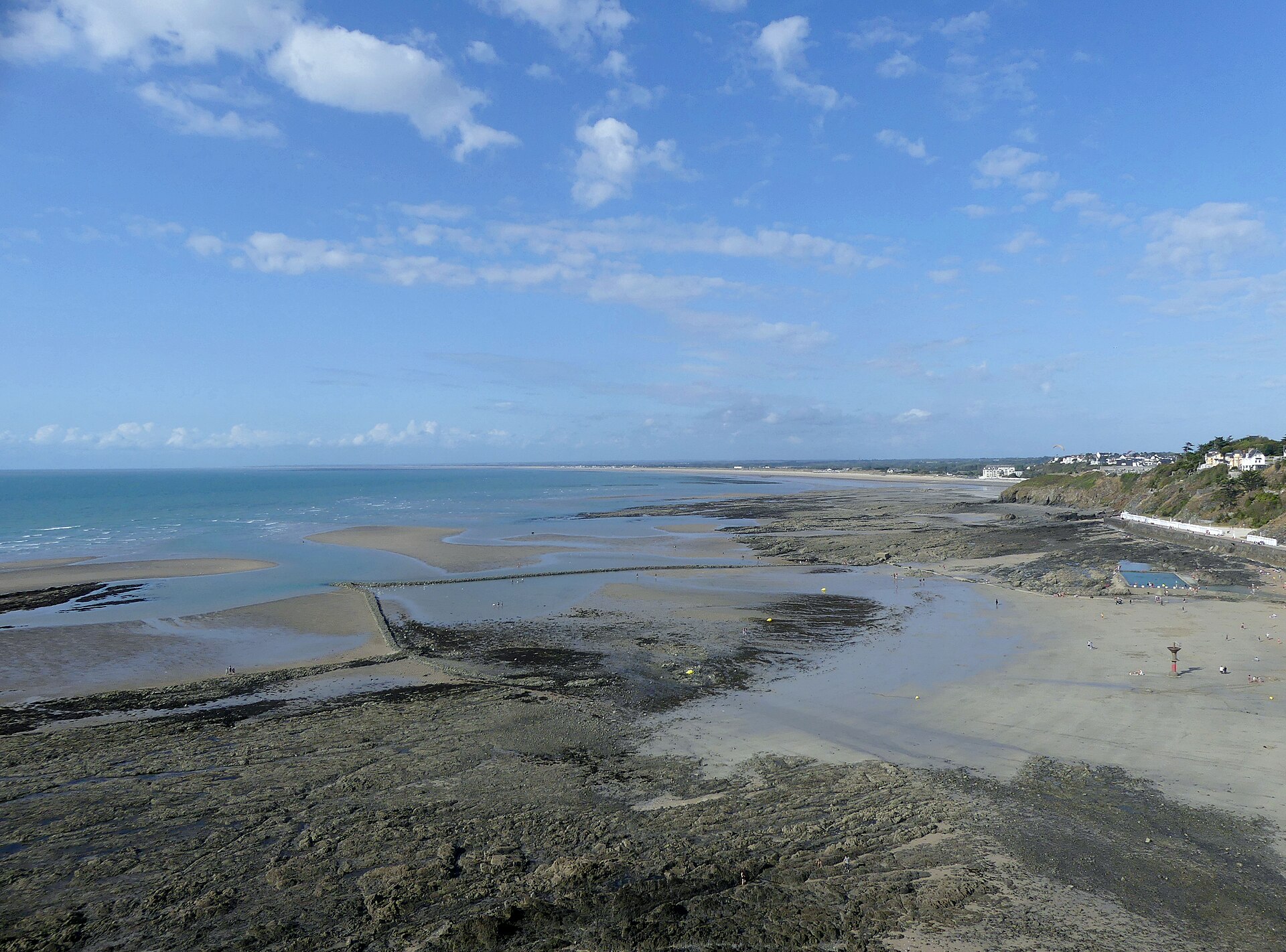 Granville beach at low tide